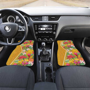 Afro Tropical Flowers Car Mats Yellow Version