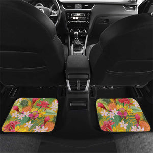 Afro Tropical Flowers Car Mats Yellow Version