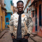 Afro Safari Animals Bomber Jacket