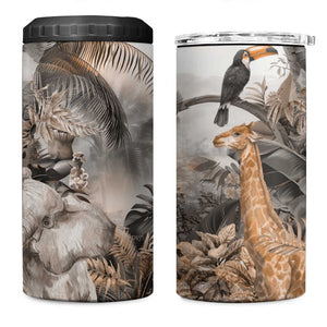 Afro Safari Animals 4 in 1 Can Cooler Tumbler