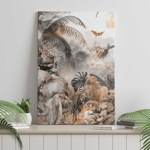 Afro Safari Animals Canvas Wall Art