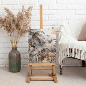 Afro Safari Animals Canvas Wall Art