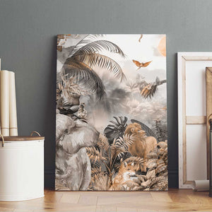 Afro Safari Animals Canvas Wall Art