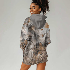 Afro Safari Animals Hoodie Dress