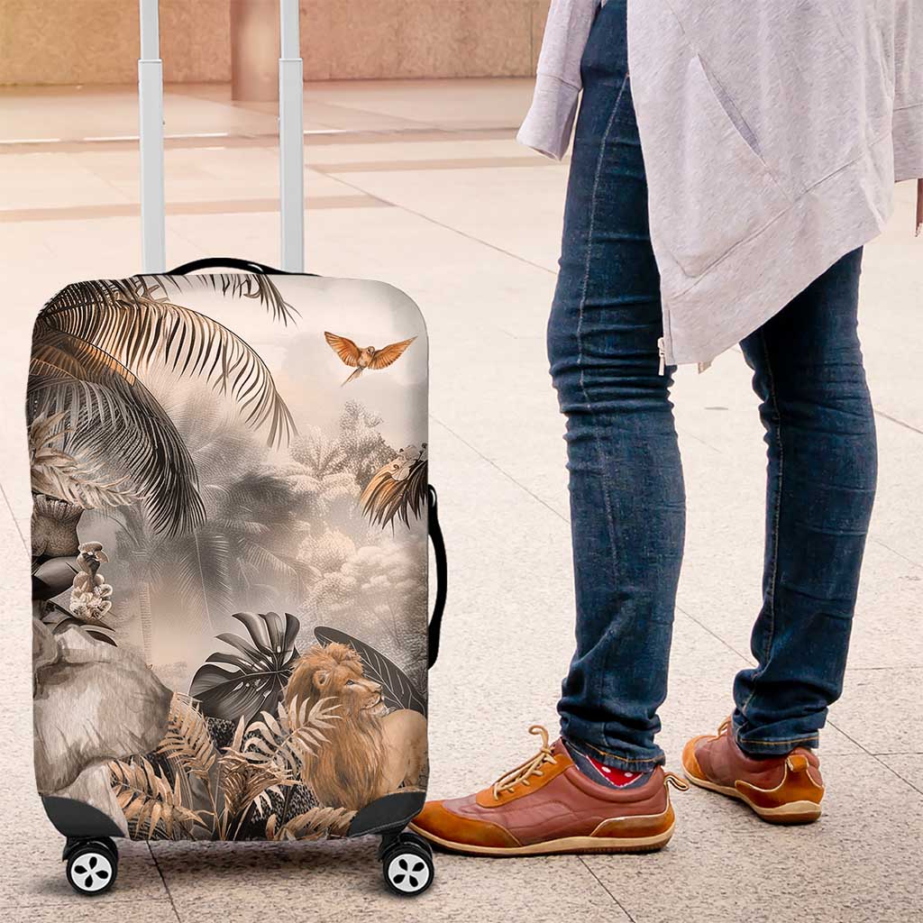 Afro Safari Animals Luggage Cover