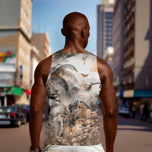 Afro Safari Animals Men Tank Top