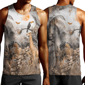 Afro Safari Animals Men Tank Top