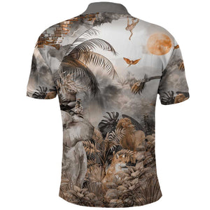 Afro Safari Animals Polo Shirt