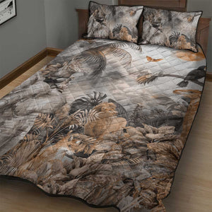 Afro Safari Animals Quilt Bed Set