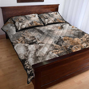 Afro Safari Animals Quilt Bed Set