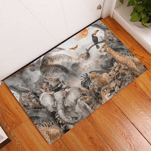 Afro Safari Animals Rubber Doormat