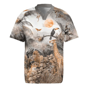 Afro Safari Animals Rugby Jersey