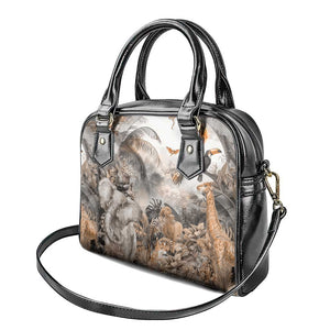 Afro Safari Animals Shoulder Handbag