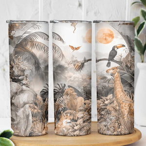 Afro Safari Animals Skinny Tumbler