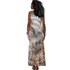 Afro Safari Animals Tank Maxi Dress