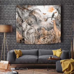 Afro Safari Animals Tapestry