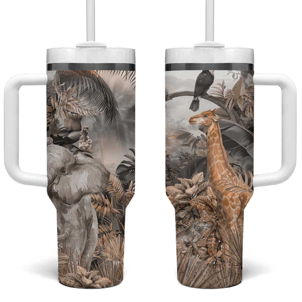 Afro Safari Animals Tumbler With Handle