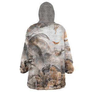 Afro Safari Animals Wearable Blanket Hoodie