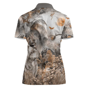 Afro Safari Animals Women Polo Shirt