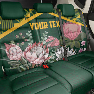 Personalized South Africa With Afro King Protea Back Car Seat Cover Kente Patterns