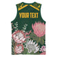Personalized South Africa With Afro King Protea Basketball Jersey Kente Patterns LT18