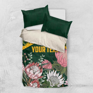 Personalized South Africa With Afro King Protea Bedding Set Kente Patterns