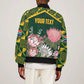 Personalized South Africa With Afro King Protea Bomber Jacket Kente Patterns
