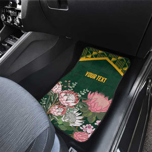 Personalized South Africa With Afro King Protea Car Mats Kente Patterns