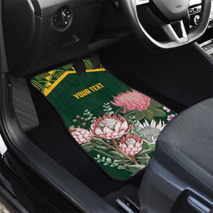 Personalized South Africa With Afro King Protea Car Mats Kente Patterns