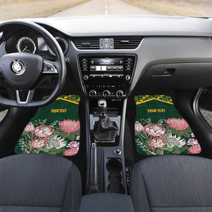 Personalized South Africa With Afro King Protea Car Mats Kente Patterns