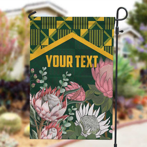 Personalized South Africa With Afro King Protea Garden Flag Kente Patterns