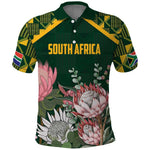 Personalized South Africa With Afro King Protea Polo Shirt Kente Patterns