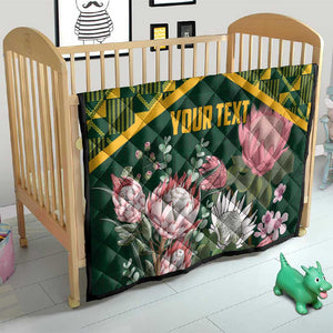 Personalized South Africa With Afro King Protea Quilt Kente Patterns