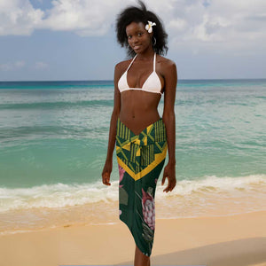 Personalized South Africa With Afro King Protea Sarong Kente Patterns