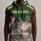 Personalized South Africa With Afro King Protea Sleeveless Hoodie Kente Patterns - African Pride