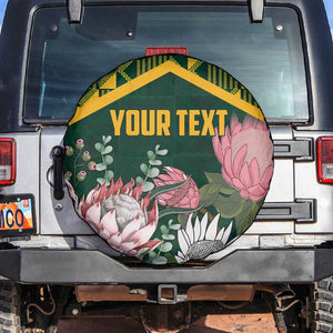 Personalized South Africa With Afro King Protea Spare Tire Cover Kente Patterns