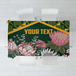 Personalized South Africa With Afro King Protea Tablecloth Kente Patterns