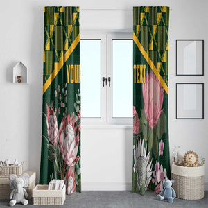 Personalized South Africa With Afro King Protea Window Curtain Kente Patterns