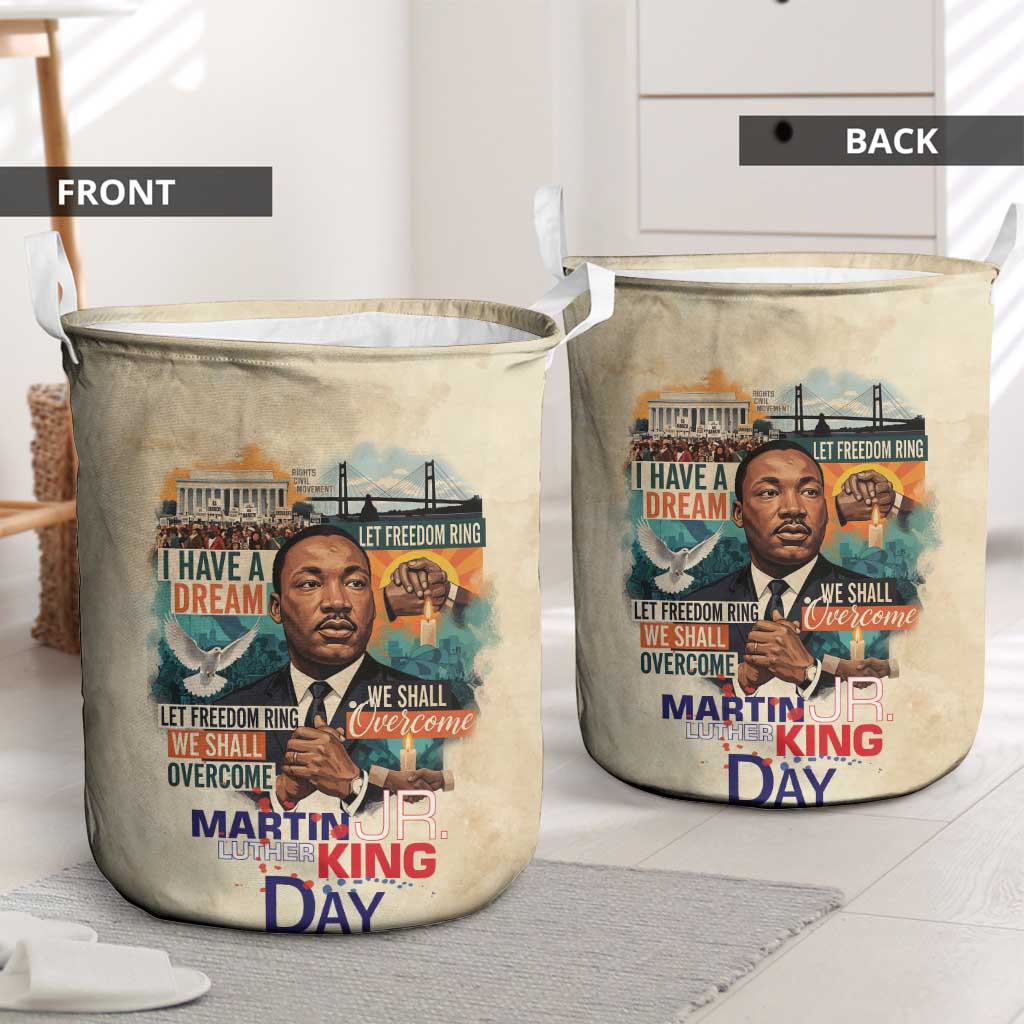 Martin Luther King MLK Laundry Basket I Have a Dream Vintage Art - African Pride