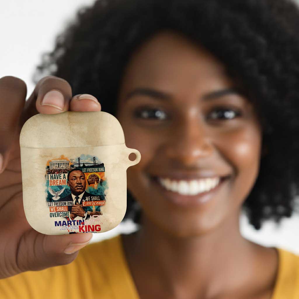 Martin Luther King MLK AirPods Case I Have a Dream Vintage Art - African Pride