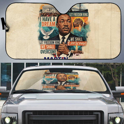 Martin Luther King MLK Auto Sun Shade I Have a Dream Vintage Art - African Pride