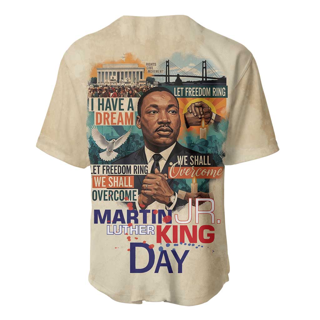 Martin Luther King MLK Baseball Jersey I Have a Dream Vintage Art - African Pride