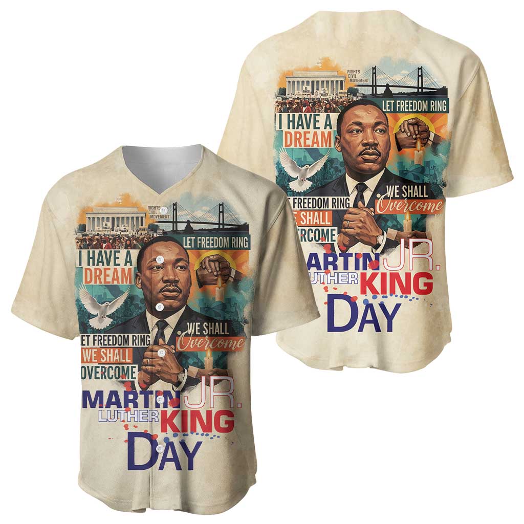 Martin Luther King MLK Baseball Jersey I Have a Dream Vintage Art - African Pride