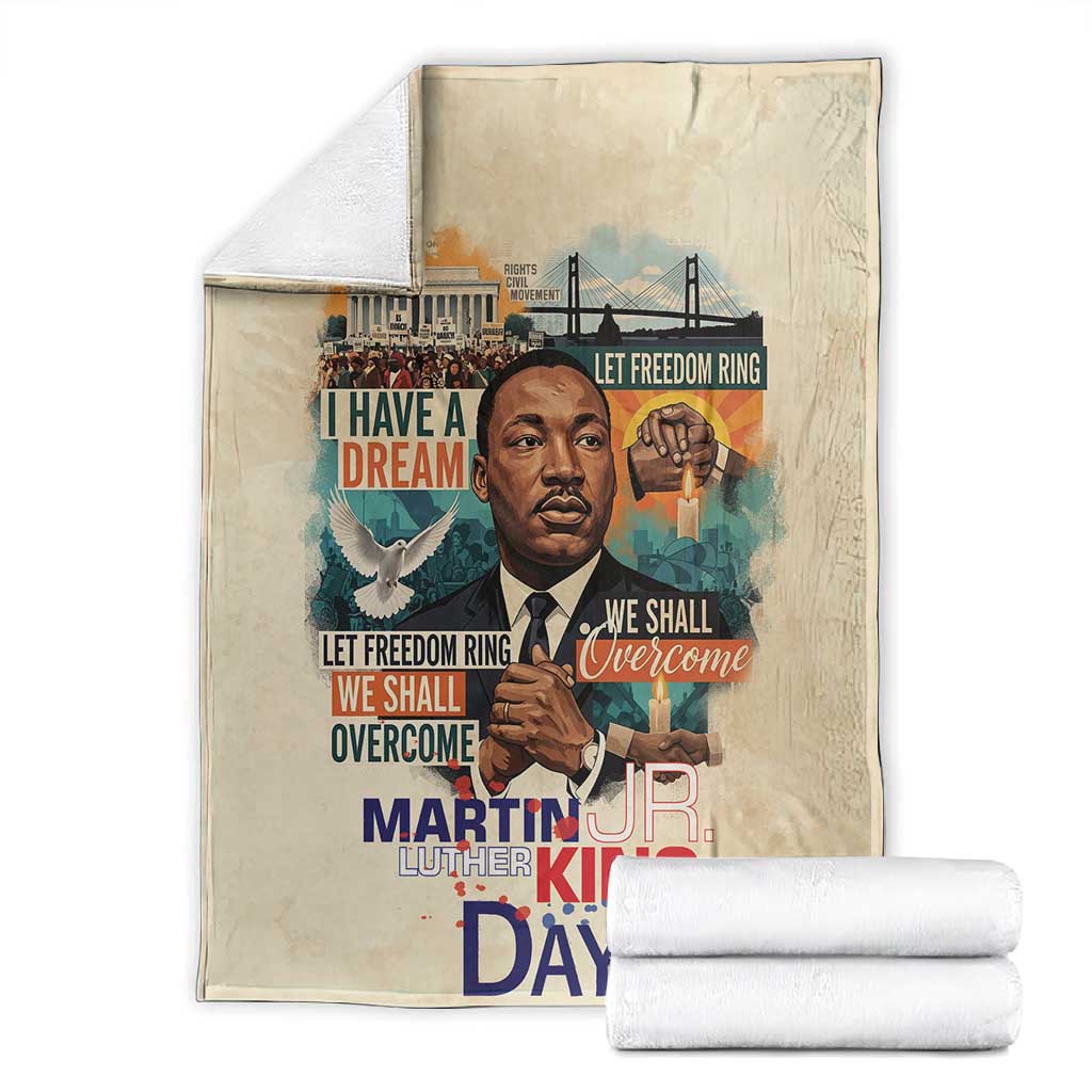 Martin Luther King MLK Blanket I Have a Dream Vintage Art - African Pride