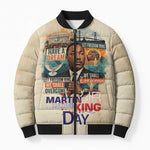 Martin Luther King MLK Bomber Puffer Jacket I Have a Dream Vintage Art - African Pride
