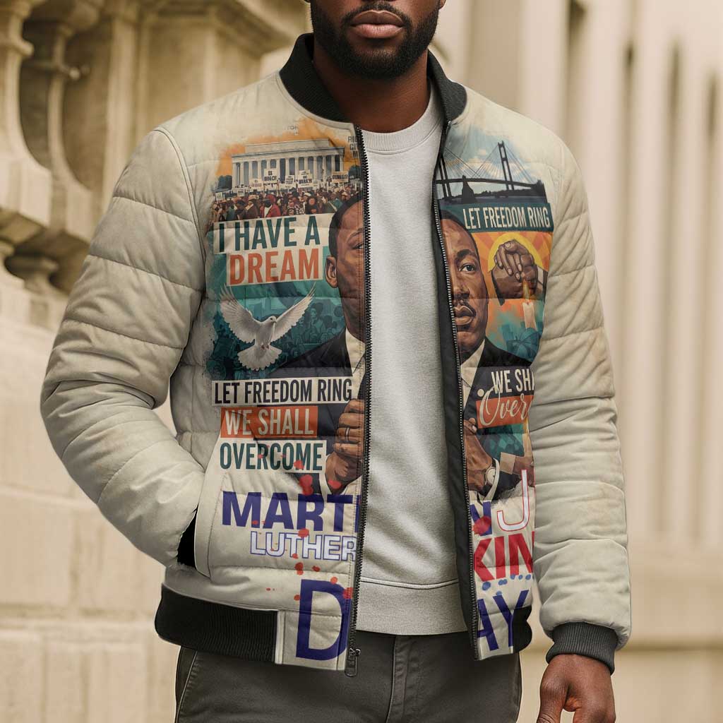 Martin Luther King MLK Bomber Puffer Jacket I Have a Dream Vintage Art - African Pride