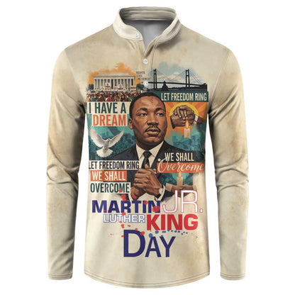 Martin Luther King MLK Button Sweatshirt I Have a Dream Vintage Art