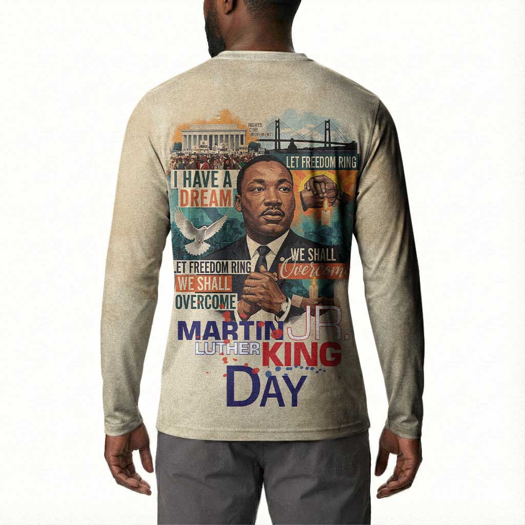 Martin Luther King MLK Button Sweatshirt I Have a Dream Vintage Art