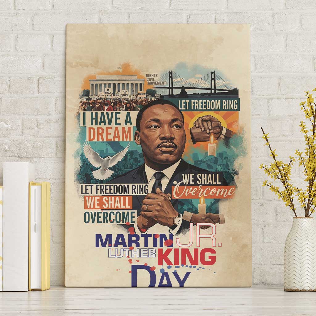 Martin Luther King MLK Canvas Wall Art I Have a Dream Vintage Art - African Pride