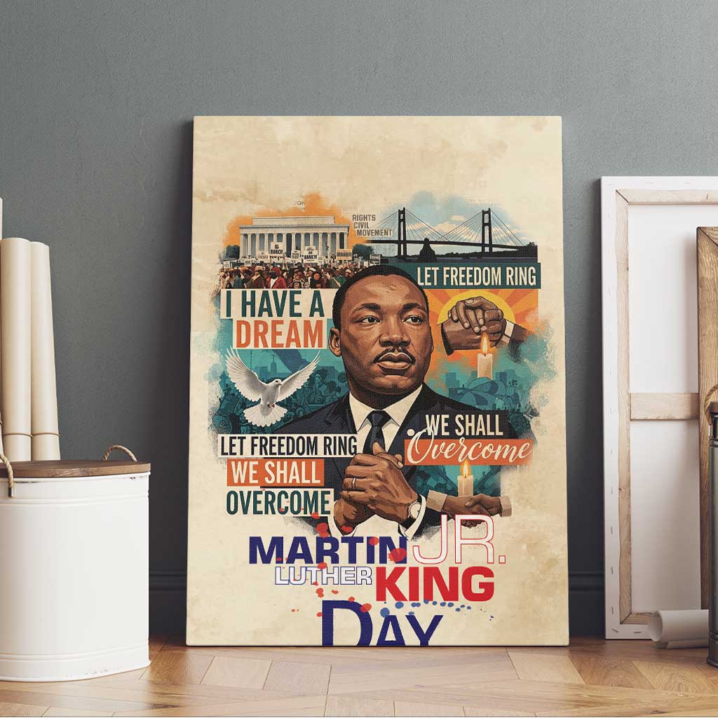 Martin Luther King MLK Canvas Wall Art I Have a Dream Vintage Art - African Pride